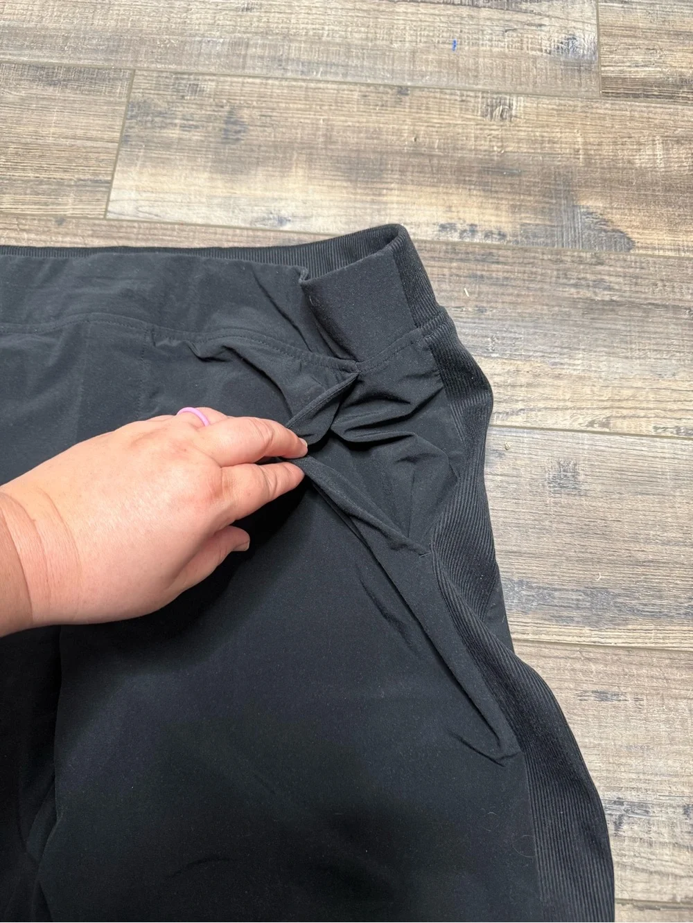 Athleta Brooklyn  Ankle Black Pants Pull-up Pant Women's Size 14